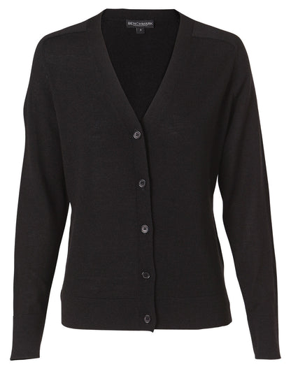 Ladies V-Neck Long Sleeves Cardigan - M9602
