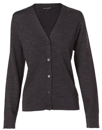 Ladies V-Neck Long Sleeves Cardigan - M9602