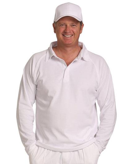 Men's Long Sleeve TrueDry Cricket Polo - PS29L