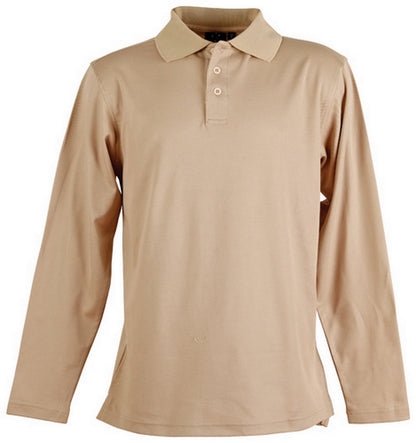 Men's Cotton Back TrueDry Long Sleeve Polo - PS35