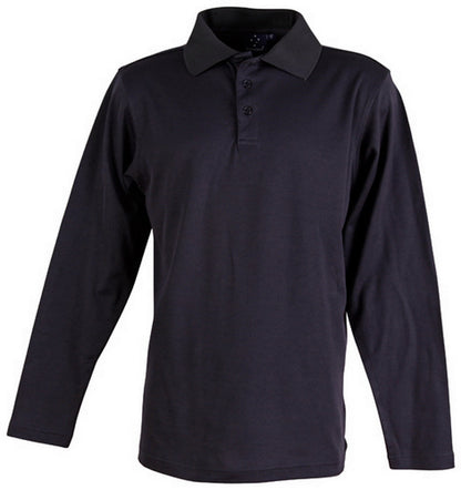 Men's Cotton Back TrueDry Long Sleeve Polo - PS35