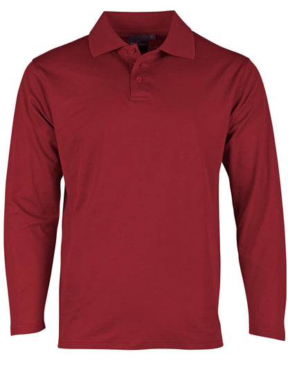 Men's Cotton Back TrueDry Long Sleeve Polo - PS35