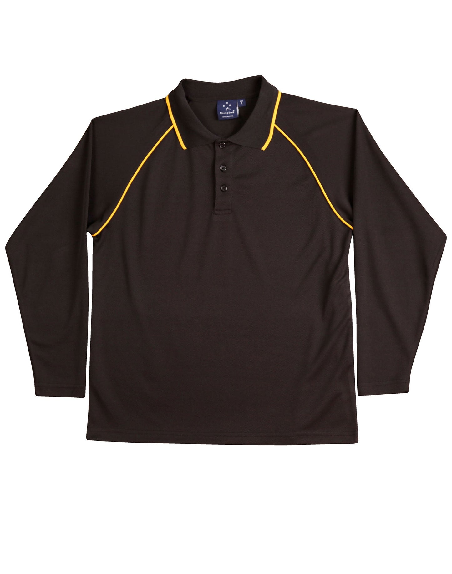 Kids Cooldry Long Sleeve Contrast Polo - PS43K