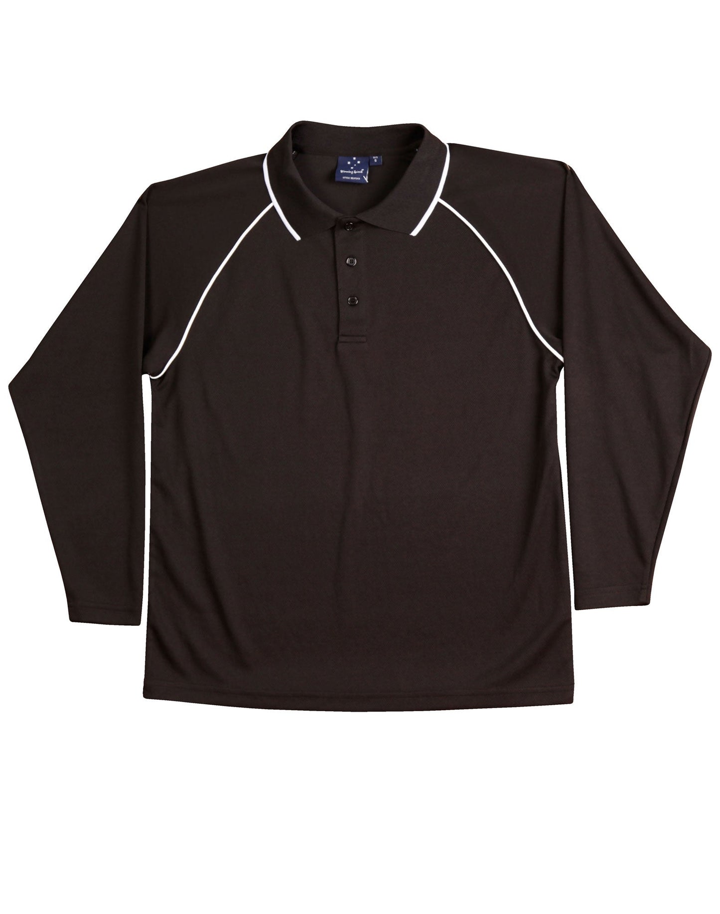 Kids Cooldry Long Sleeve Contrast Polo - PS43K