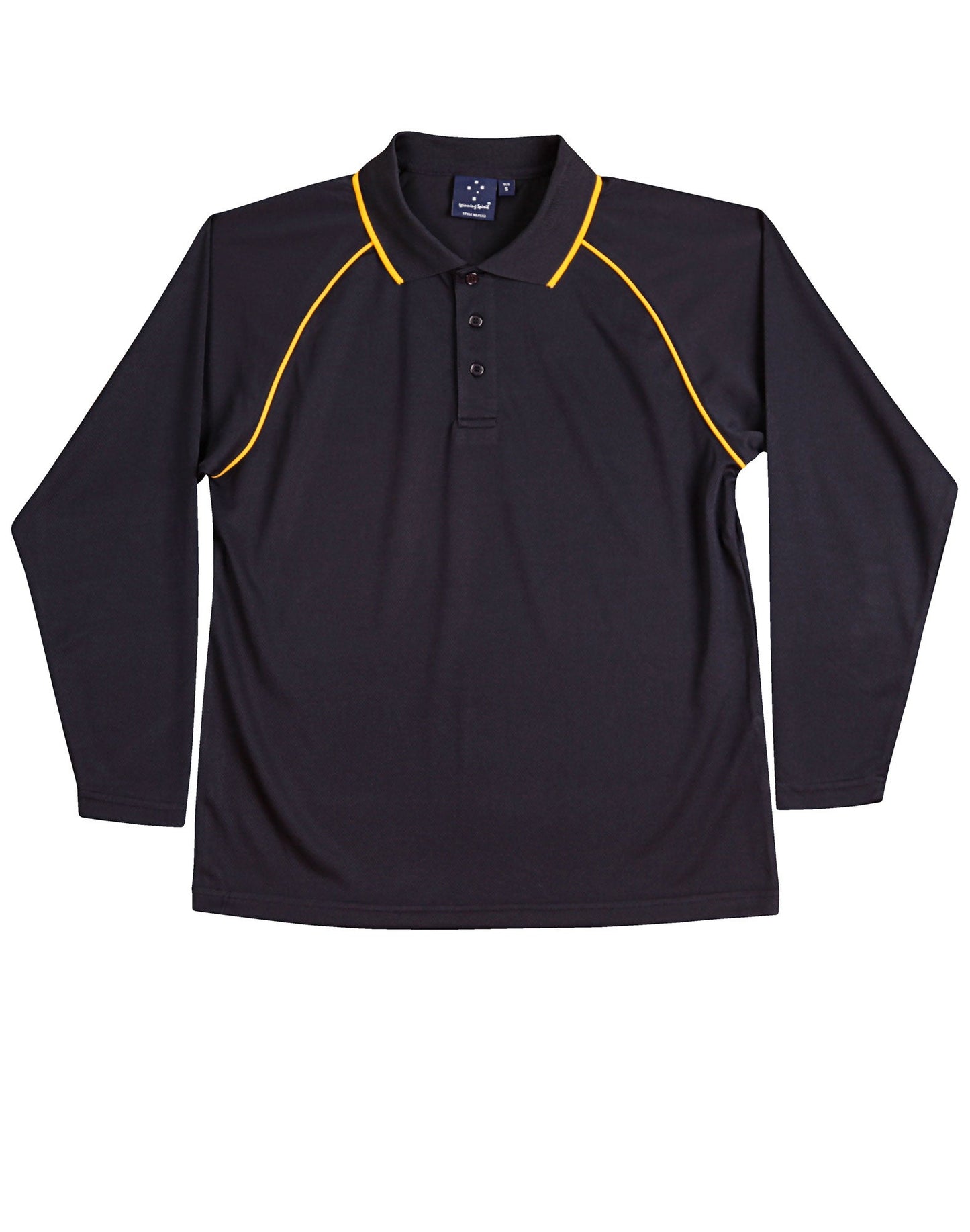 Kids Cooldry Long Sleeve Contrast Polo - PS43K
