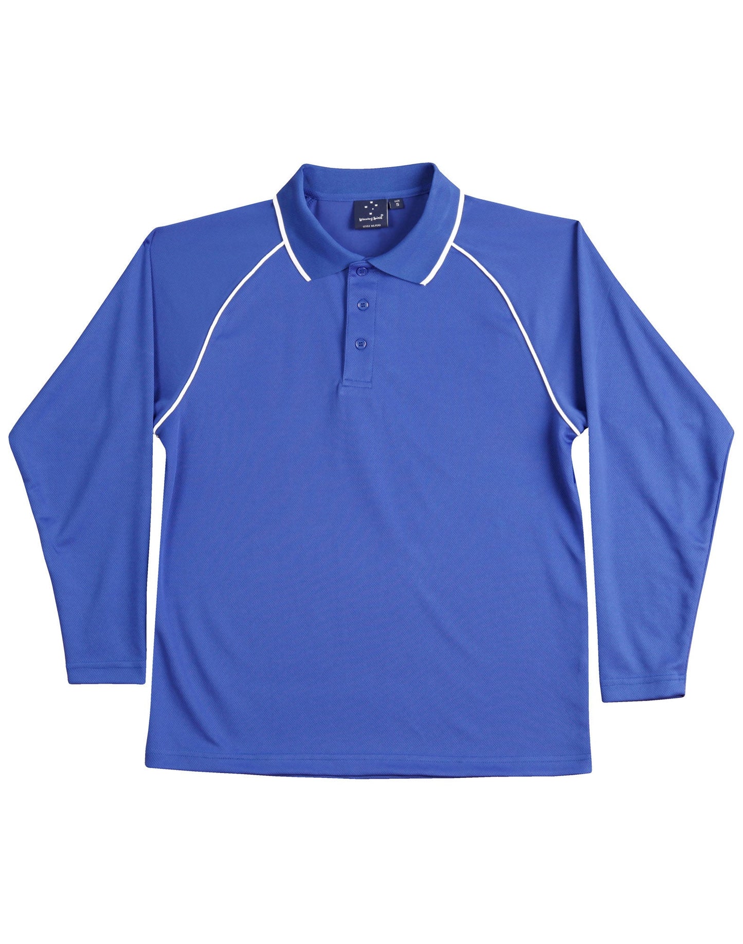Kids Cooldry Long Sleeve Contrast Polo - PS43K