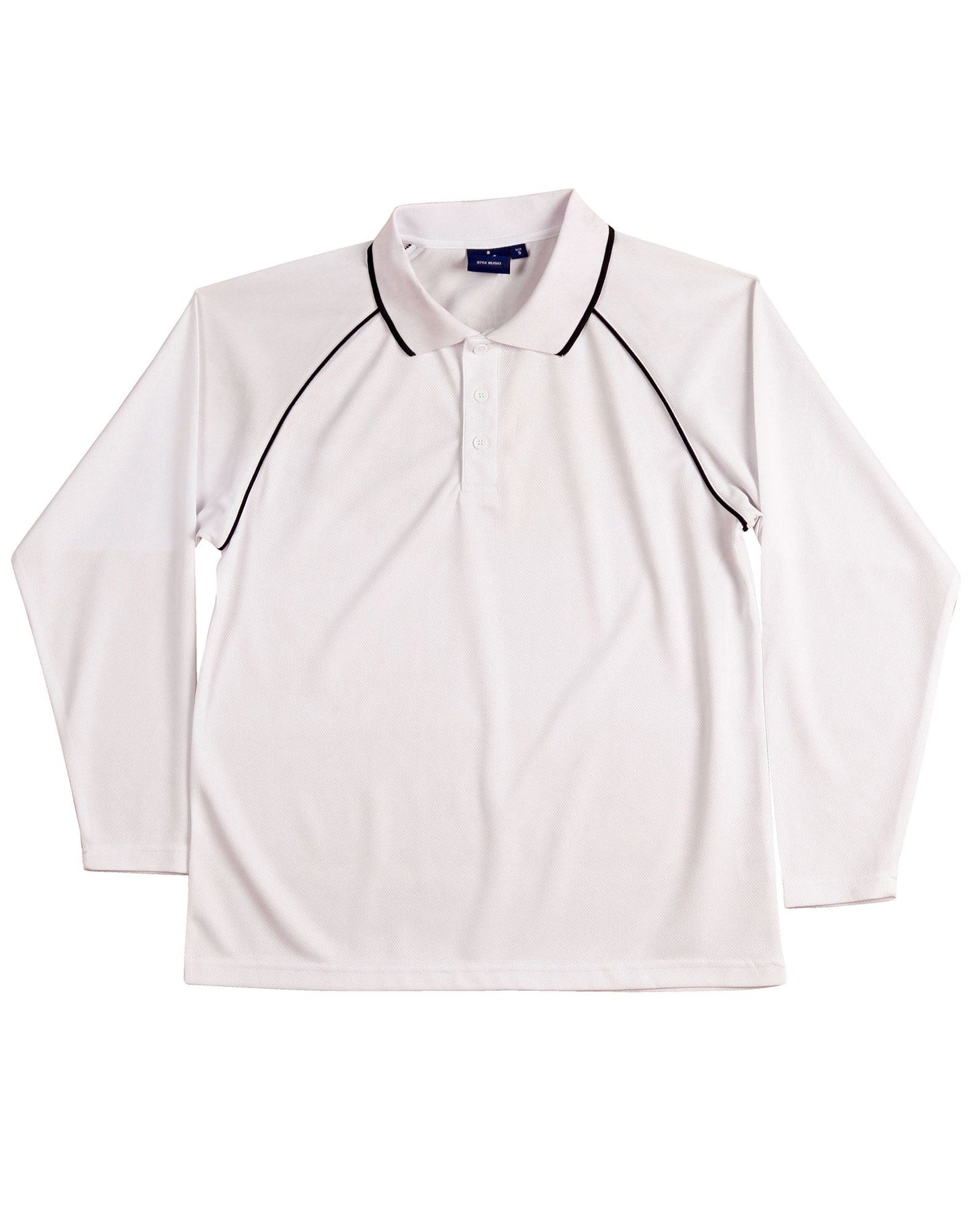 Kids Cooldry Long Sleeve Contrast Polo - PS43K