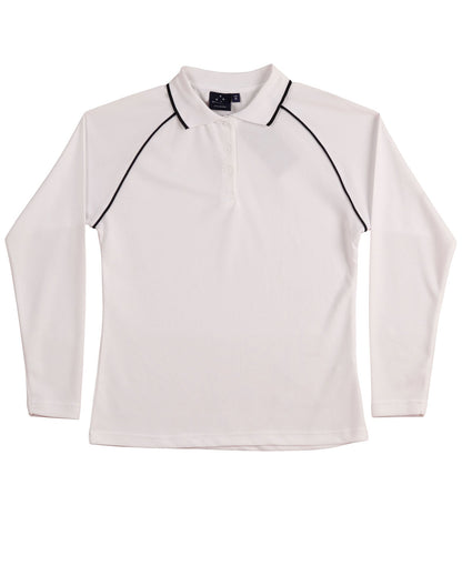 Ladies Cooldry Long Sleeve Contrast Polo - PS44