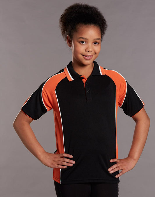 Kids Cooldry Contrast Polo Sleeve Panels - PS61K (8 colours)