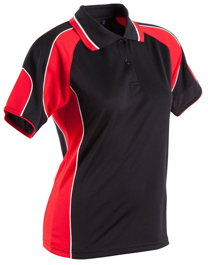 Ladies Cooldry Contrast Polo Sleeve Panels - PS62 (10 colours)