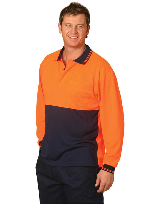 Hi Vis CoolDry Mesh Polo Long Sleeve - SW05CD