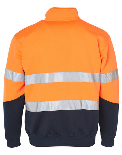 Hi Vis Long Sleeve Fleecy Sweat w/ Collar - SW14