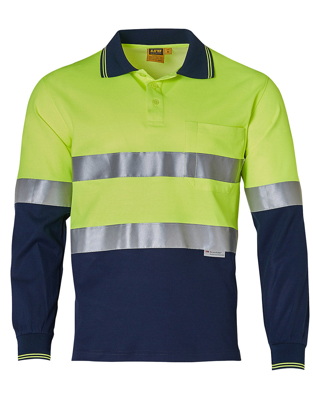 Men's TrueDry Safety Long Sleeve Polo With Tape - SW21A