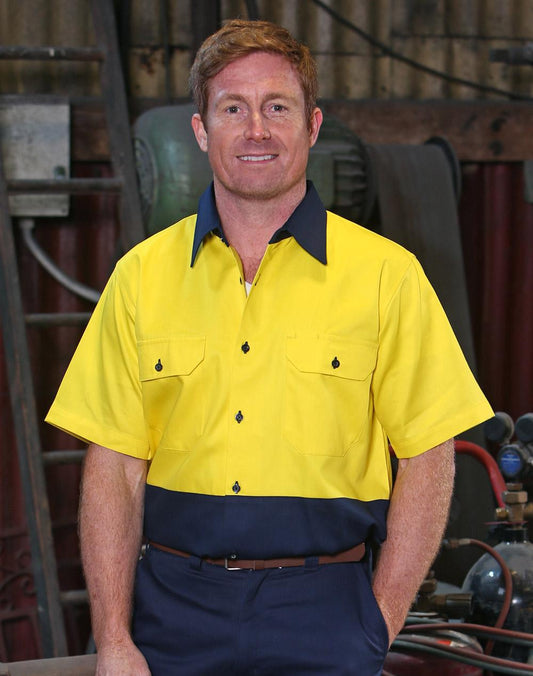 Hi Vis Two Tone Short Sleeve Shirt - SW53