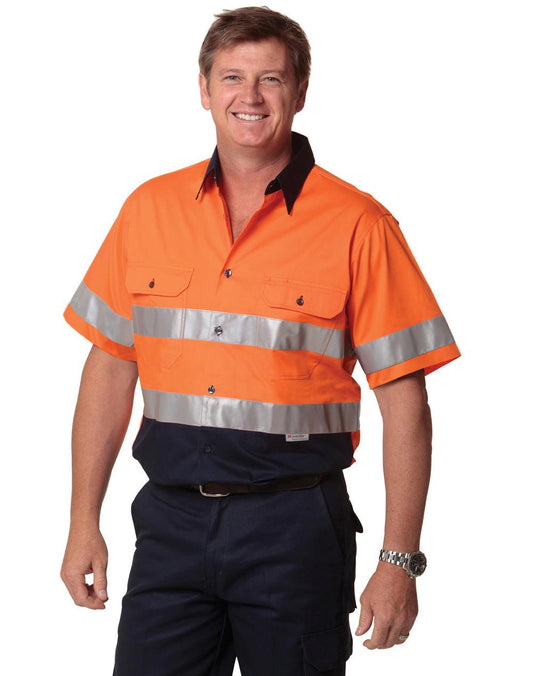 Men's Hi Vis Short Sleeve Shirt w/ Tape - SW59