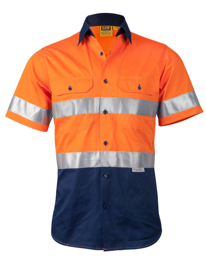 Men's Hi Vis Short Sleeve Shirt w/ Tape - SW59