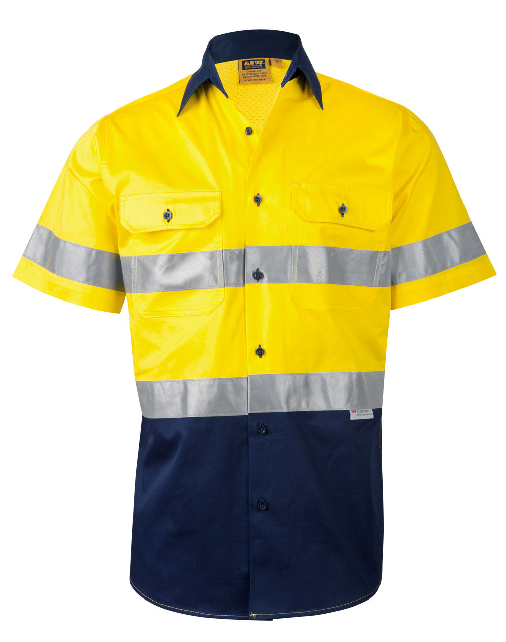 Men's Hi Vis Short Sleeve Shirt w/ Tape - SW59