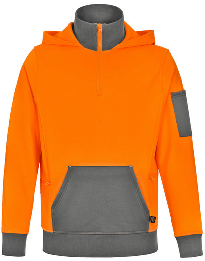 Unisex Hi Vis ¼ Zip Premium Fleece Hoodie - SW78