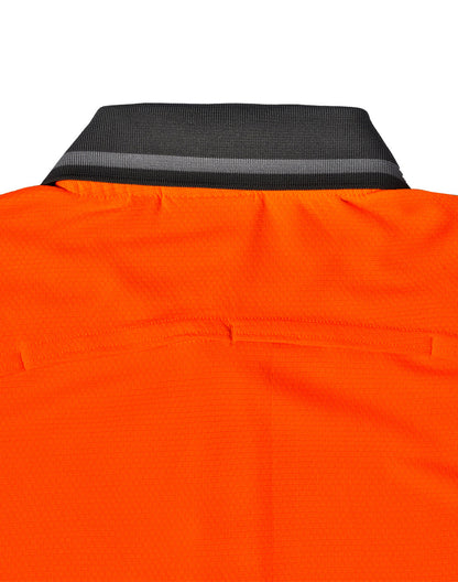 Unisex Hi-Vis Bamboo Charcoal Vented Short Sleeve Polo - SW79