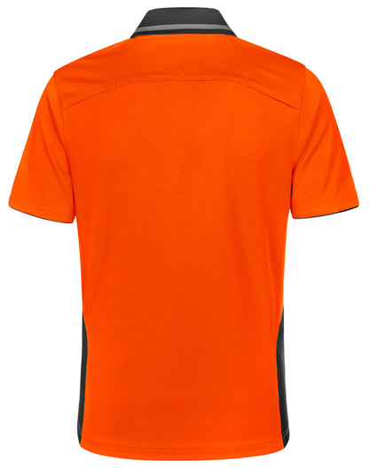 Unisex Hi-Vis Bamboo Charcoal Vented Short Sleeve Polo - SW79