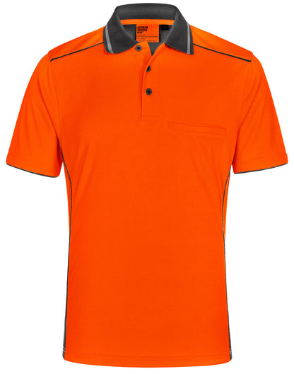 Unisex Hi-Vis Bamboo Charcoal Vented Short Sleeve Polo - SW79