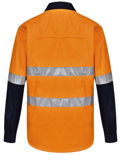 Unisex Hi Vis Cool-Breeze Safety Long Sleeve Shirt (Generic Tape) - SW82