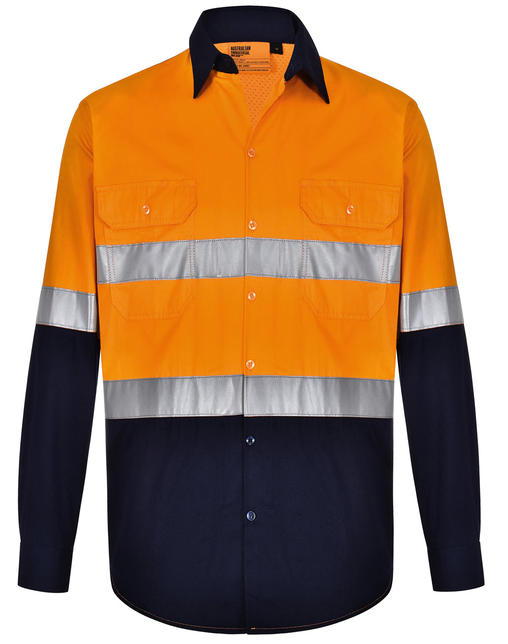 Unisex Hi Vis Cool-Breeze Safety Long Sleeve Shirt (Generic Tape) - SW82