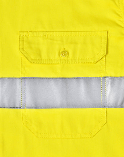 Unisex Hi Vis Cool-Breeze Safety Long Sleeve Shirt (Generic Tape) - SW82