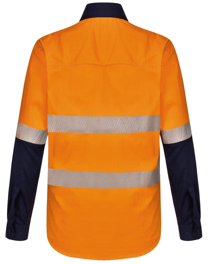 Unisex Hi Vis Cool-Breeze Safety Long Sleeve Shirt (Segmented Tape) - SW83
