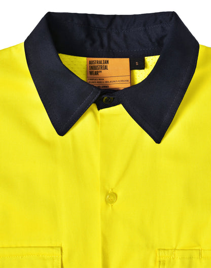Unisex Hi Vis Cool-Breeze Safety Long Sleeve Shirt (Segmented Tape) - SW83