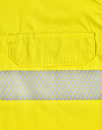 Unisex Hi Vis Cool-Breeze Safety Long Sleeve Shirt (Segmented Tape) - SW83