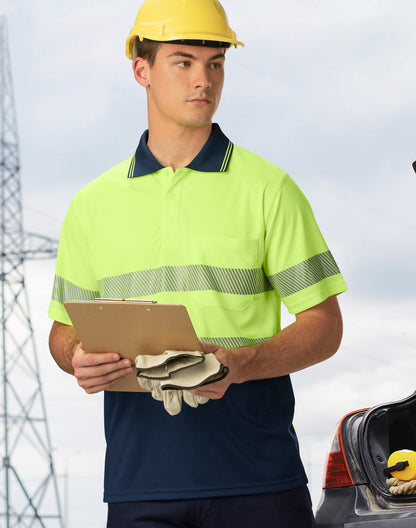Unisex Cooldry Segmented Safety Short Sleeve Polo - SW85
