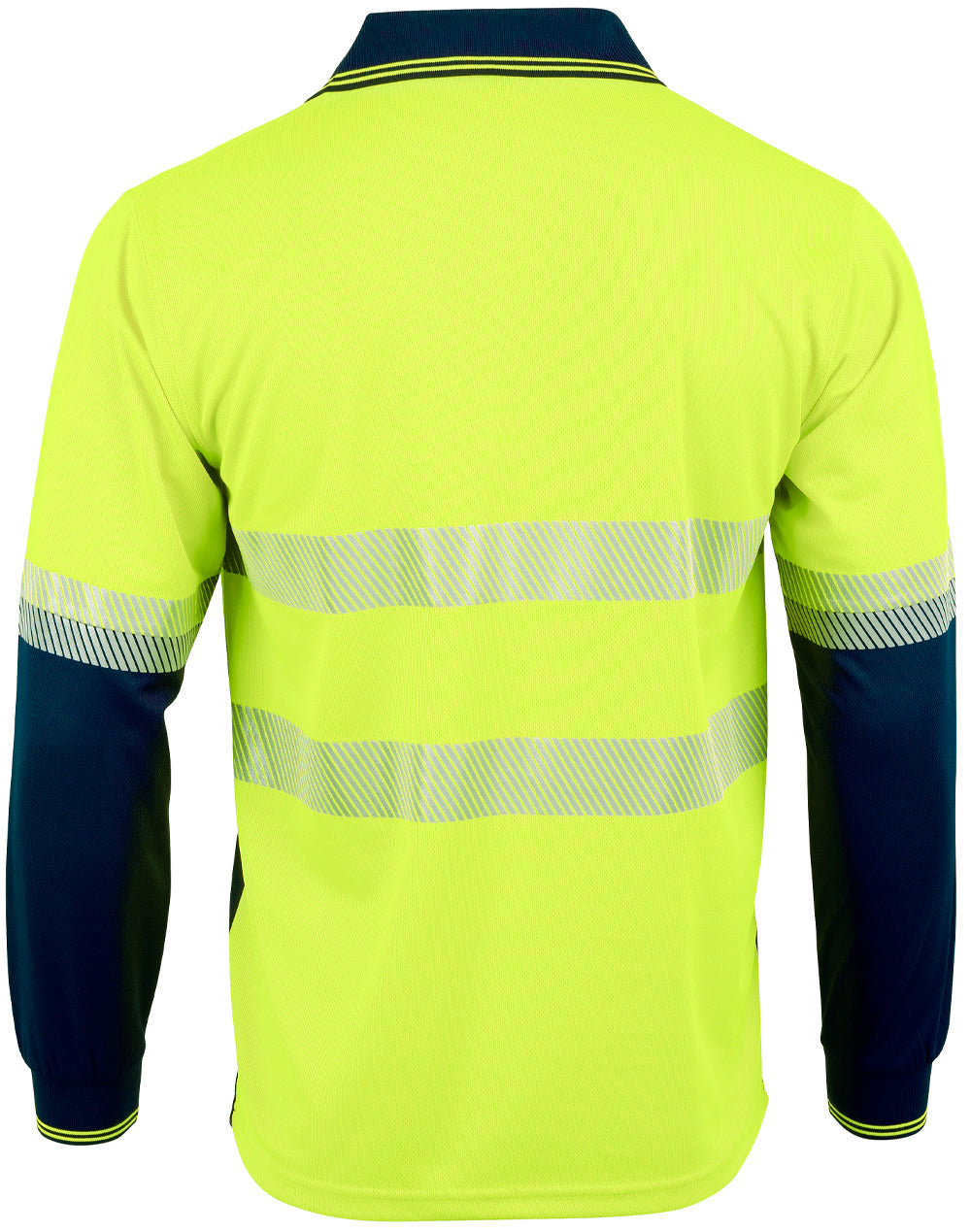 Unisex Cooldry Segmented Safety Long Sleeve Polo - SW86