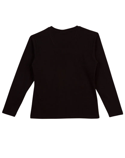 Ladies 180gsm V Neck Long Sleeve Tee - TS05A