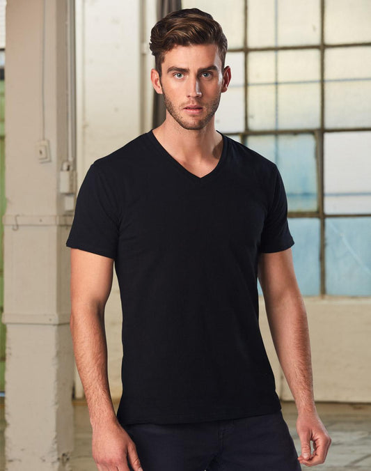 Mens 180gsm V Neck Short Sleeve Tee - TS07A