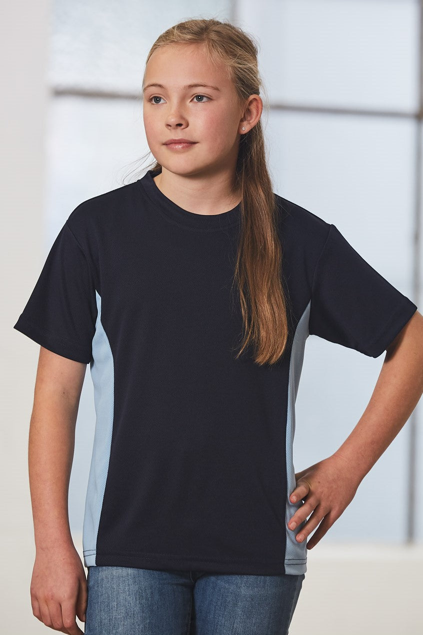 Kids CoolDry Mesh Contrast Tee Shirt - TS12K