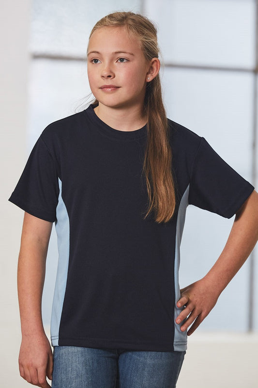 Kids CoolDry Mesh Contrast Tee Shirt - TS12K