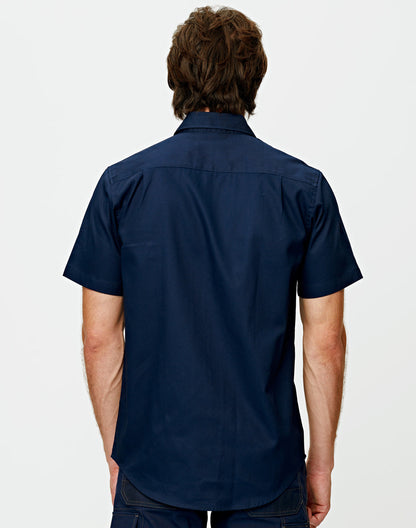 Mens Cotton Drill Short Sleeve Work Shirt - WT03