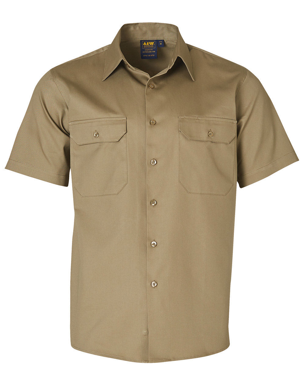 Mens Cotton Drill Short Sleeve Work Shirt - WT03