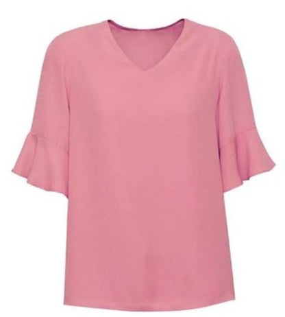 Ladies Aria Fluted Sleeve Blouse RB966LS