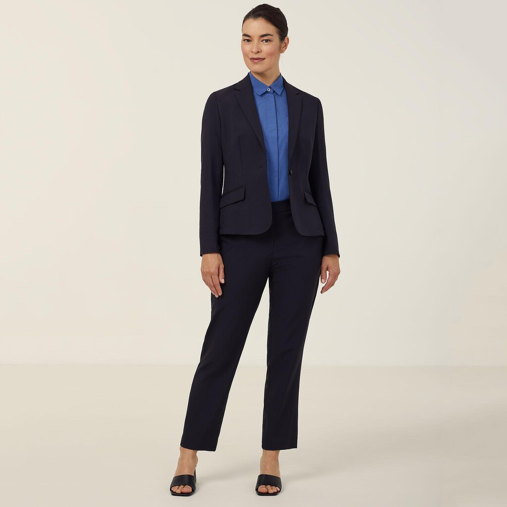Ladies 1 Button Mid Length Jacket - CAT1E4