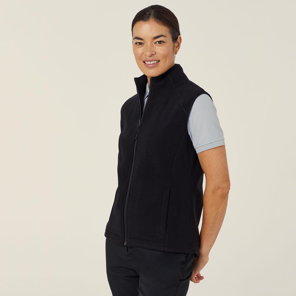 Ladies Polar Fleece Zip Vest - CAT745