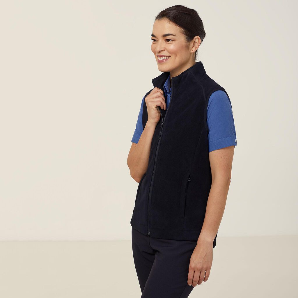 Ladies Polar Fleece Zip Vest - CAT745