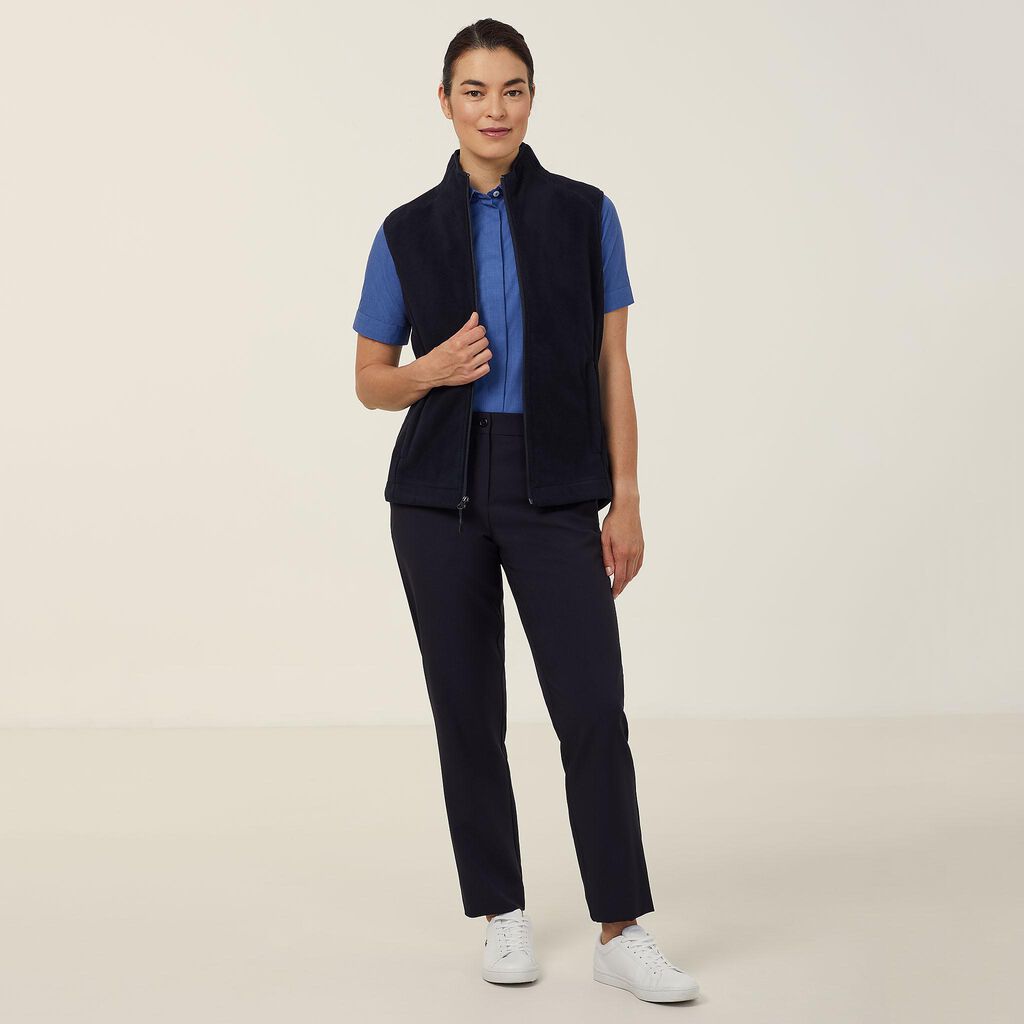 Ladies Polar Fleece Zip Vest - CAT745