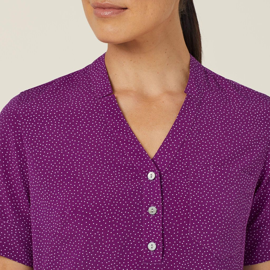Ladies Silvi Spot Print Short Sleeve Tunic - CAT9XP