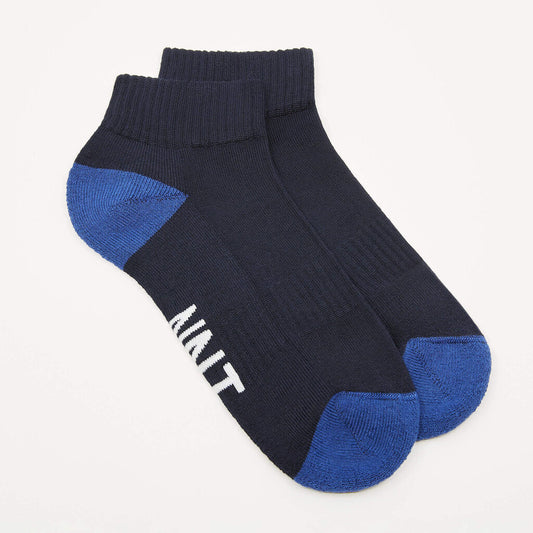 Unisex Bamboo Contrast Heel Sports Ankle Socks - CATKDN