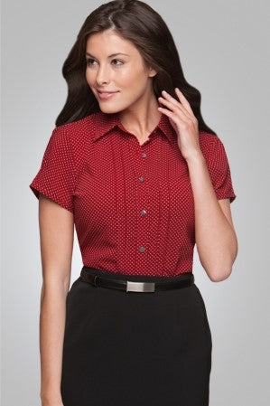 ASISI City Stretch Spot Ladies Cap Sleeve Shirt - 2173