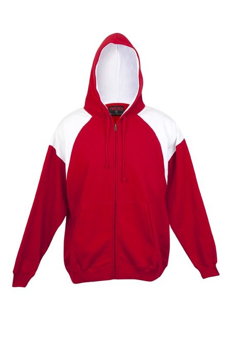 Mens Contrast Fleece Hoodie With Zip F303HZ