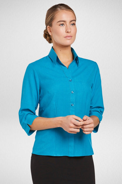 Climate Smart 3/4 Sleeve Semi Fitted Shirt - 6301Q19 (3 Colours)